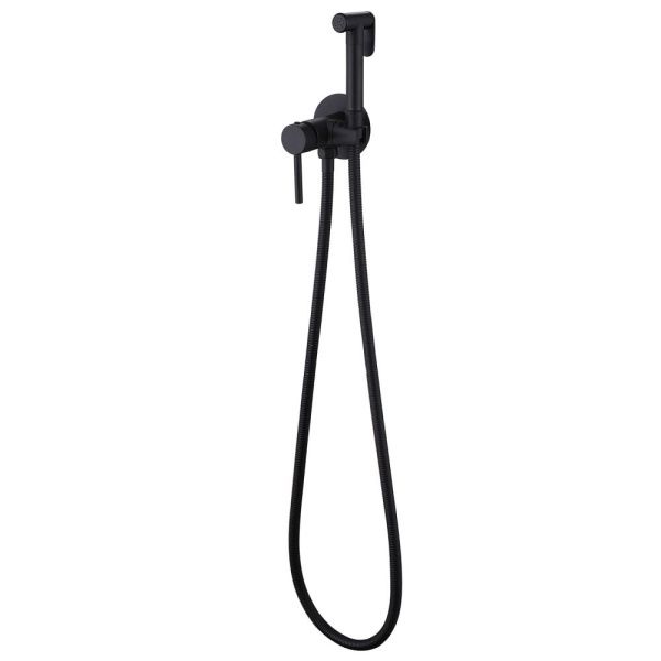 Смеситель с гигиеническим душем ABBER Wasser Kreis AF8125B черный матовый Смеситель с гигиеническим душем ABBER Wasser Kreis AF8125B черный матовый