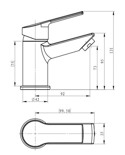Смеситель для раковины Voda Rock RK26S хром