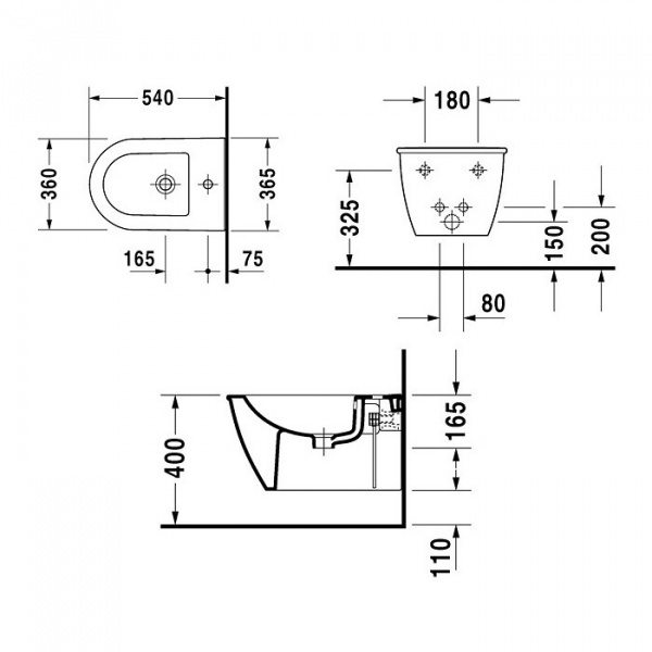 Биде подвесное DURAVIT DARLING NEW 2249150000 Биде подвесное DURAVIT DARLING NEW 2249150000