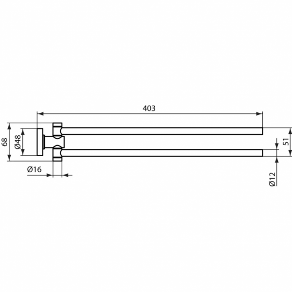 Двойной полотенцедержатель Ideal Standard IOM A9131AA Двойной полотенцедержатель Ideal Standard IOM A9131AA