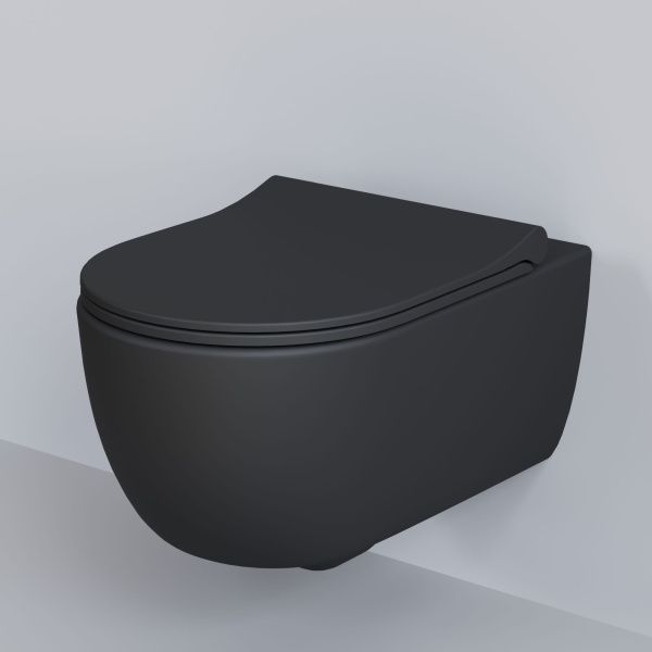 Унитаз безободковый Ambassador Abner 103T20201R черный матовый Унитаз безободковый Ambassador Abner 103T20201R черный матовый