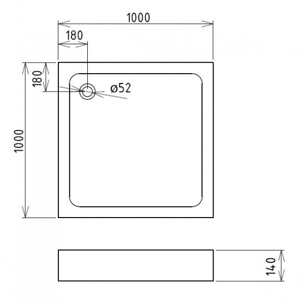 Поддон для душа 100x100 GEMY ST16T Поддон для душа 100x100 GEMY ST16T