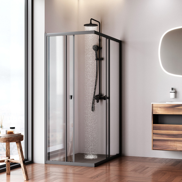 Душевой уголок AM.PM Sunny 120x190x80 W87G-403-12080-BT профиль черный