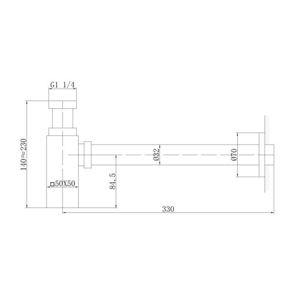 Сифон для раковины ABBER  AF0031 хром Сифон для раковины ABBER  AF0031 хром
