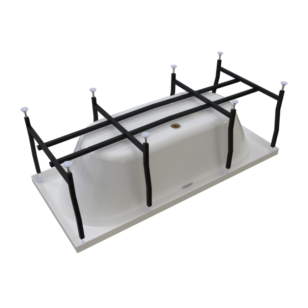 Ванна акриловая Radomir Вальс 200x100 1-01-0-0-1-195 белая пристенная с каркасом