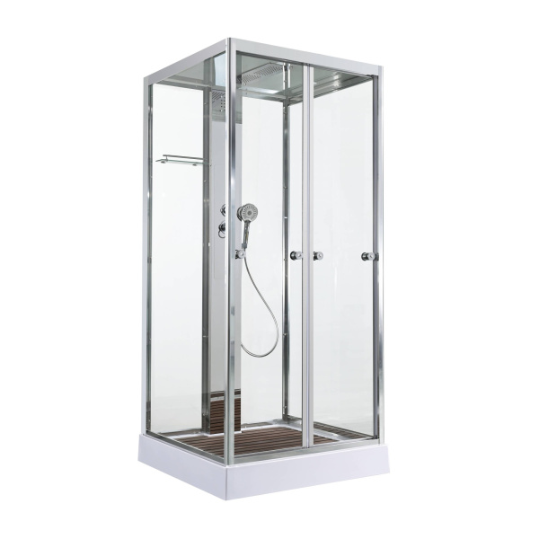 Душевая кабина с баней AvaCan 100x100 Z1910 профиль хром