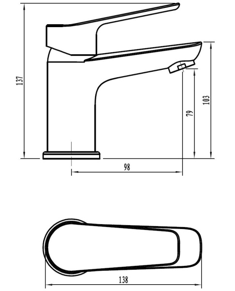 Смеситель для раковины Voda Storm STO26 хром