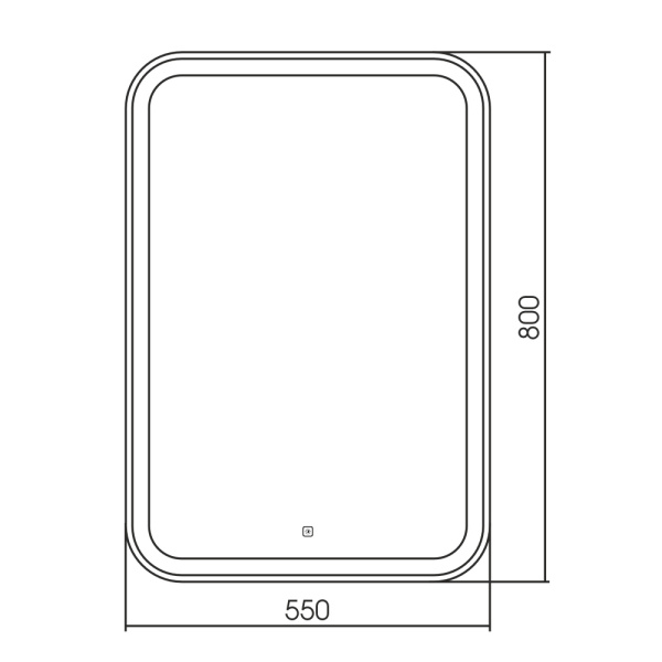 Зеркало с подсветкой, сенсорным выключателем и диммером 55x80 см ABBER  AG6106S Зеркало с подсветкой, сенсорным выключателем и диммером 55x80 см ABBER  AG6106S