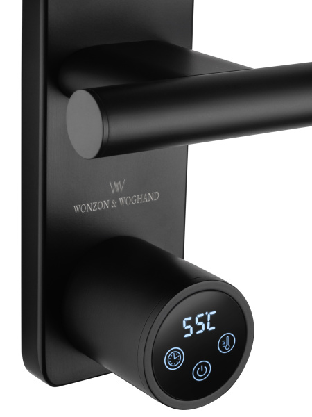 Полотенцесушитель электрический Wonzon & Woghand Nürnberg WW-AL345-MB подвесной черный матовый