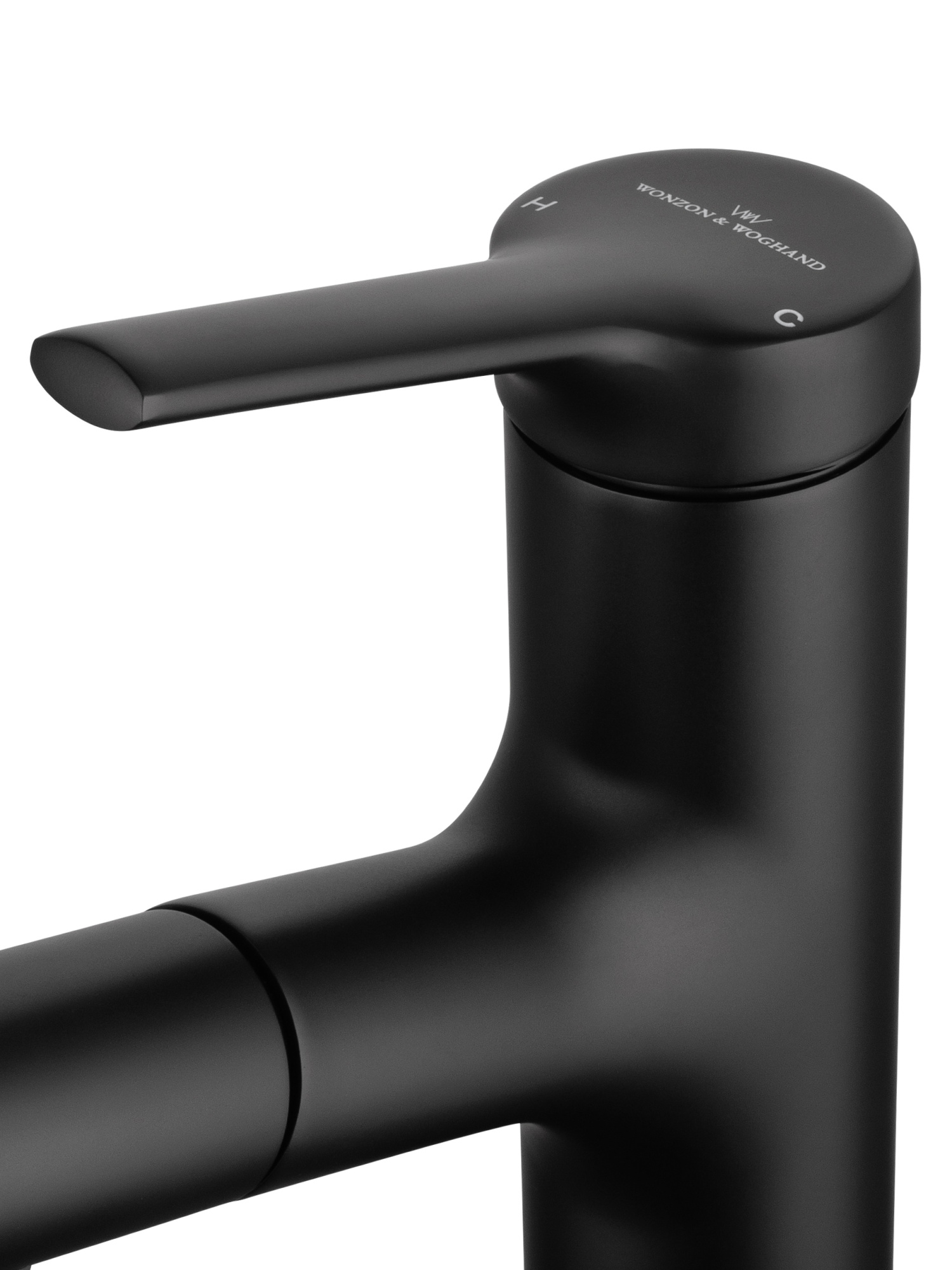 Смеситель для раковины с гигиеническим душем Wonzon & Woghand WW-A40862-MB черный матовый