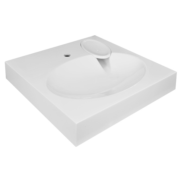 Раковина квадратная литьевой мрамор 60x60 Azario Elegance CS00086606