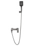 Смеситель для ванны с душем и гарнитуром Wonzon & Woghand Cube WW-88639016-BGM темный графит брашированный