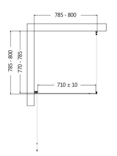Душевой уголок 195х80 см AQUAme AQM5215-LH-8 черный прозрачный Душевой уголок 195х80 см AQUAme AQM5215-LH-8 черный прозрачный