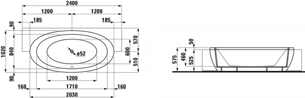 Акриловая ванна 203x102 Laufen Alessi one 2.4497.0.000.000.1 Акриловая ванна 203x102 Laufen Alessi one 2.4497.0.000.000.1