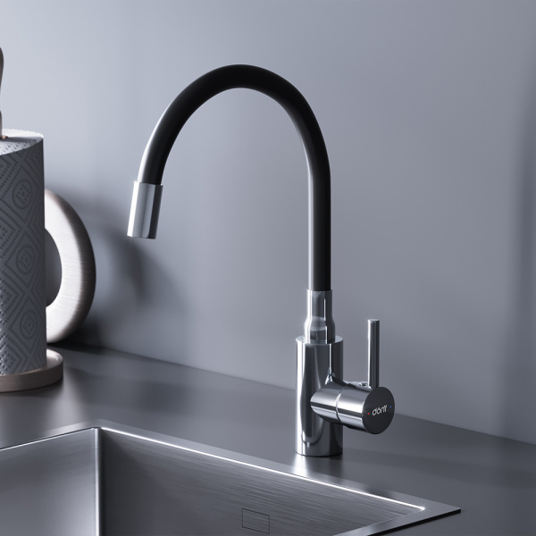 Смеситель для кухонной мойки Dorff Logic D3007622 черный матовый