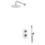 Душевая система термостатическая с переключателем для верхнего и ручного душа  Cezares LEAF LEAF-DSIP-T-25-SR хром Душевая система термостатическая с переключателем для верхнего и ручного душа  Cezares LEAF LEAF-DSIP-T-25-SR хром