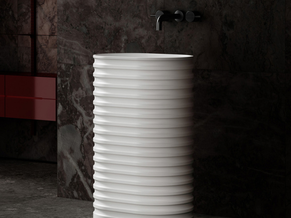 Раковина напольная Abber Stein 60 см AS2550-H белая матовая