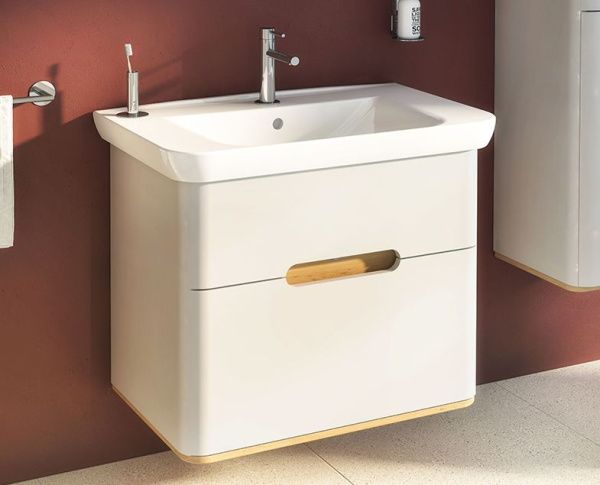 Шкаф с раковиной 49х80х67 см VitrA Sento 60824 матовый белый Шкаф с раковиной 49х80х67 см VitrA Sento 60824 матовый белый