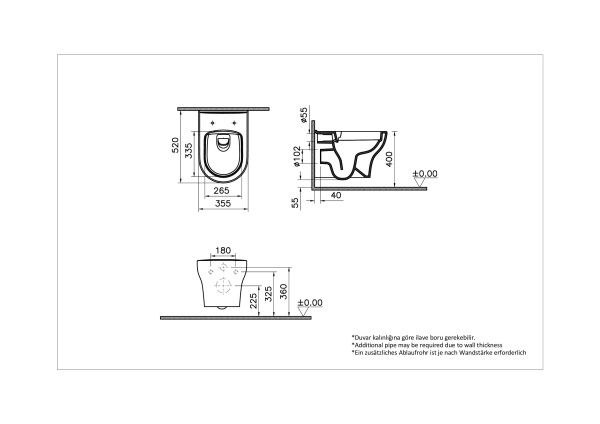 Комплект подвесного унитаза VitrA Zentrum Round с инсталляцией и кнопкой Комплект подвесного унитаза VitrA Zentrum Round с инсталляцией и кнопкой