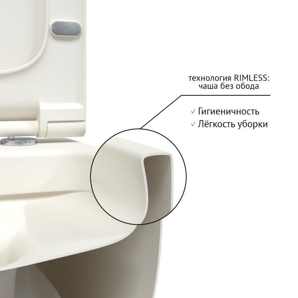 Унитаз подвесной с сиденьем BERGES 082228 матовый белый Унитаз подвесной с сиденьем BERGES 082228 матовый белый