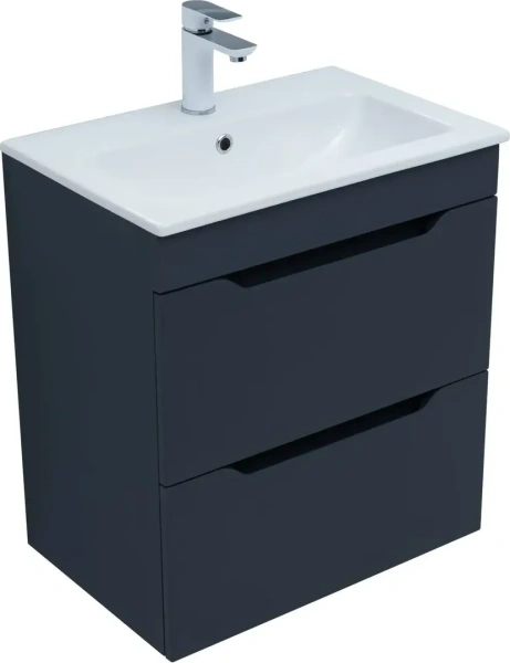 Тумба под раковину Aquanet Практика 60 см 00330458 подвесная маренго