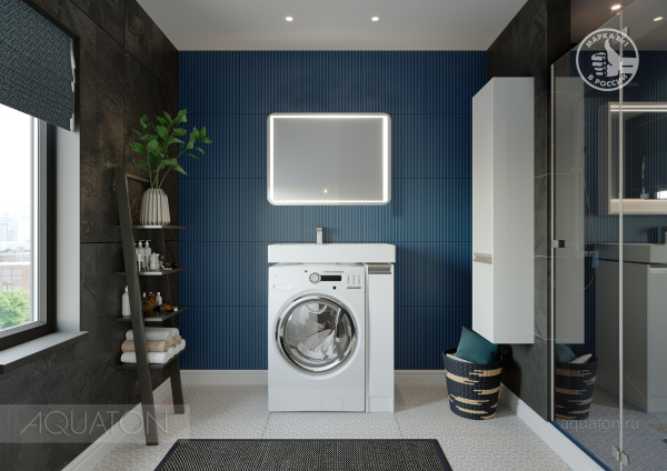 Тумба под раковину Aquaton Лондри 20 см 1A236101LH010 напольная белая