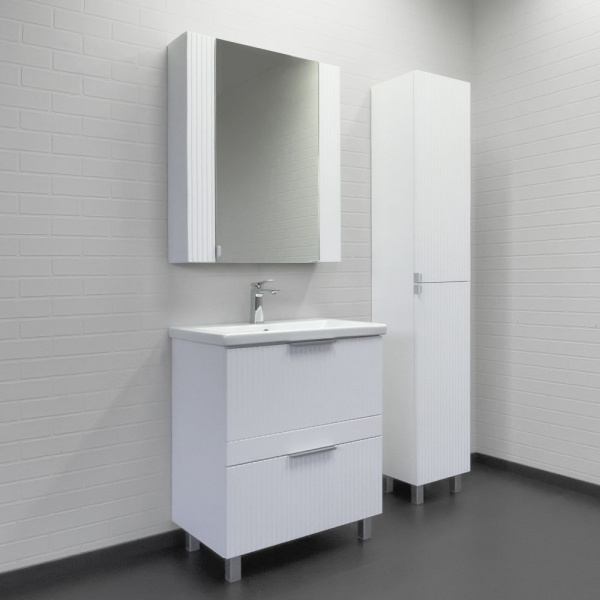 Тумба с раковиной Comforty Лима 70 см 00-00019211 напольная белая
