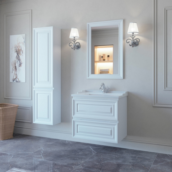 Тумба с раковиной Caprigo Ponza 70 см 13520-021.000.00.05 подвесная белая