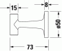 Крючок для полотенца DURAVIT Starck T 0099294600 Крючок для полотенца DURAVIT Starck T 0099294600