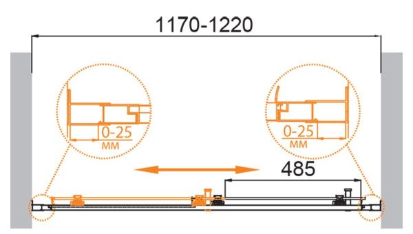 Душевая дверь 120x195 см Cezares MOLVENO Molveno-bf-1-120-p-cr хром Душевая дверь 120x195 см Cezares MOLVENO Molveno-bf-1-120-p-cr хром
