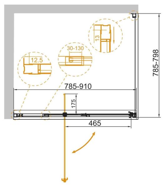 Душевой уголок 80x80 см Cezares VARIANTE Variante-ah-1-80/90-80-c-cr хром Душевой уголок 80x80 см Cezares VARIANTE Variante-ah-1-80/90-80-c-cr хром