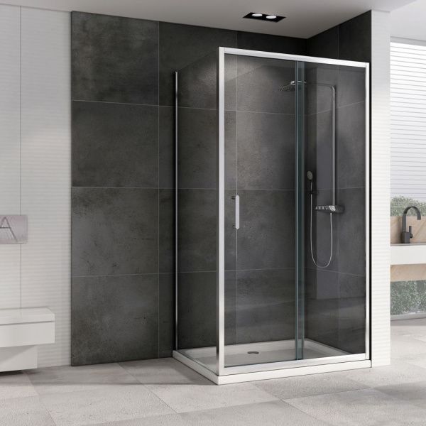 Душевой уголок 100x70 ABBER Schwarzer Diamant AG301005-S705 профиль хром стекло прозрачное Душевой уголок 100x70 ABBER Schwarzer Diamant AG301005-S705 профиль хром стекло прозрачное
