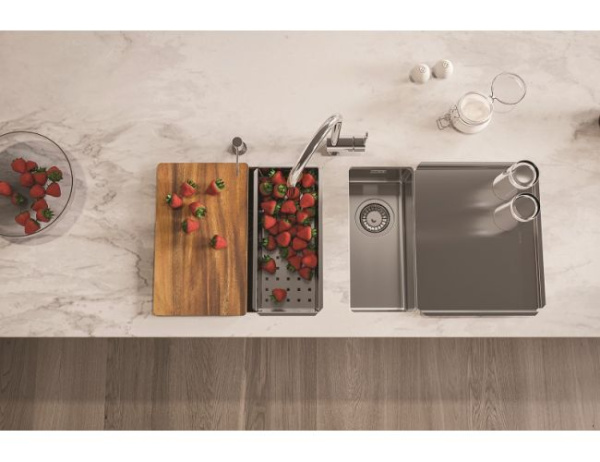 Мойка стальная 43,7x21,7 ALVEUS KOMBINO 1100233 сатин
