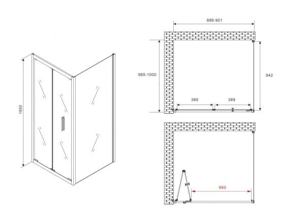 Душевой уголок 90x100 ABBER Sonnenstrand AG07090-S100 профиль хром стекло прозрачное Душевой уголок 90x100 ABBER Sonnenstrand AG07090-S100 профиль хром стекло прозрачное