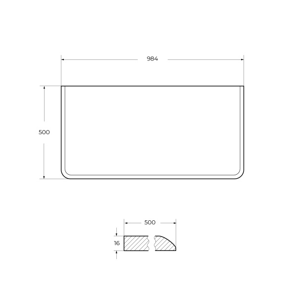 Столешница Cezares Idra 100 см 55836 под раковину rovere tabacco