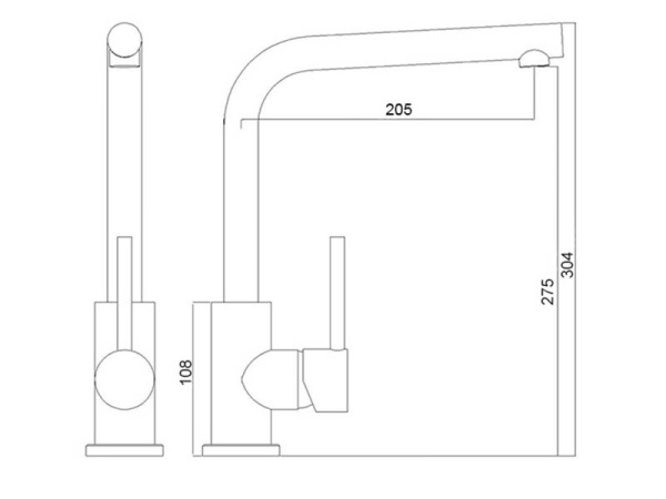 Смеситель для кухни Longran Logic LM2103 Нержавеющая сталь Смеситель для кухни Longran Logic LM2103 Нержавеющая сталь