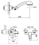Смеситель для ванны Webert Sax Evolution SX850101015 Смеситель для ванны Webert Sax Evolution SX850101015