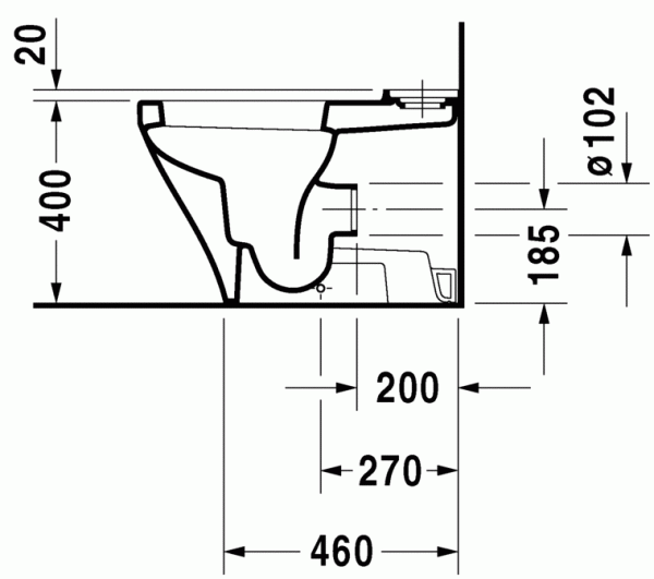 Биде напольное DURAVIT DURASTYLE 2155090000 Биде напольное DURAVIT DURASTYLE 2155090000