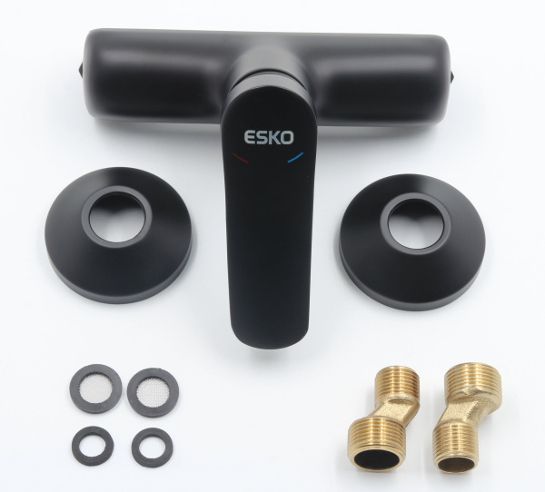 Смеситель для душа Esko Lagos Black LG80B черный матовый