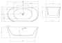 Ванна акриловая овальная 150x80 ABBER AB9296-1.5 Ванна акриловая овальная 150x80 ABBER AB9296-1.5