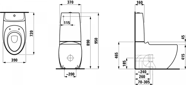Чаша Laufen Alessi one напольная 8229764000001 Чаша Laufen Alessi one напольная 8229764000001
