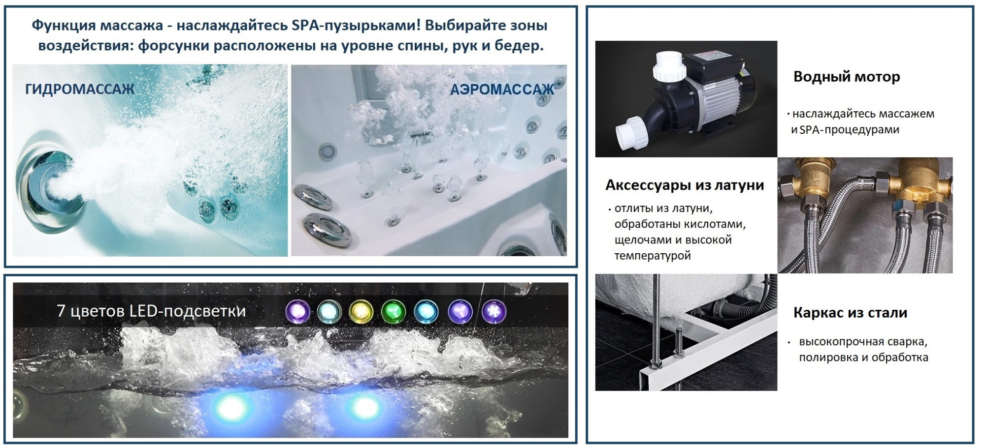 Ванна акриловая Ceruttispa 150x150 C-401A с гидромассажем