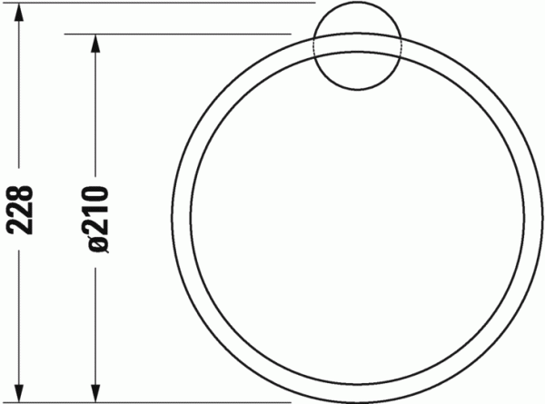 Полотенцедержатель кольцо 23 см DURAVIT Starck T 0099474600 Полотенцедержатель кольцо 23 см DURAVIT Starck T 0099474600