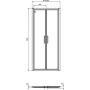 Двустворчатая дверь в нишу 90 см Ideal Standard CONNECT 2 Saloon door K9294V3 Двустворчатая дверь в нишу 90 см Ideal Standard CONNECT 2 Saloon door K9294V3
