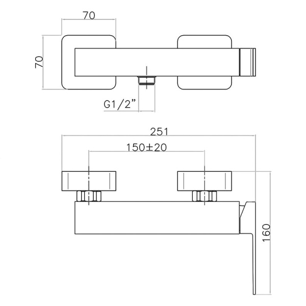 Смеситель для душа Webert Pegaso PE870101015 хром глянцевый