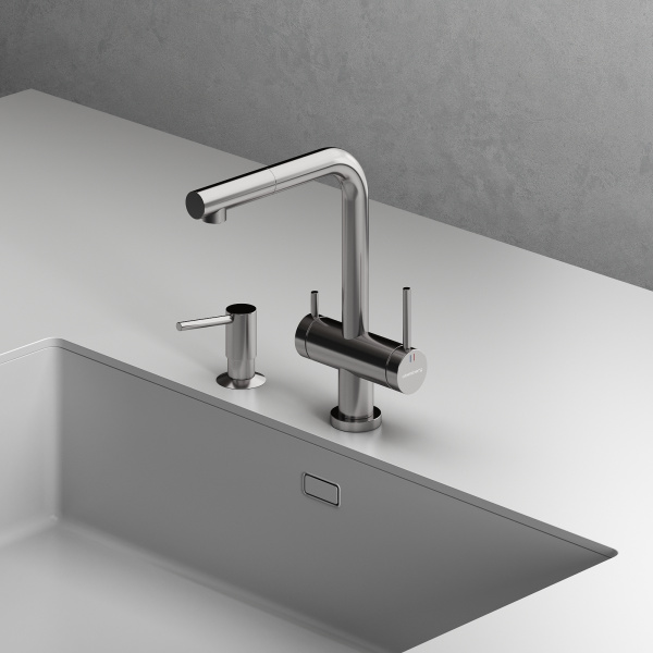 Смеситель для кухонной мойки Abelsberg Pura OTF70709CH хром глянцевый