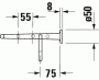 Полочка для полотенец 24 см DURAVIT Starck T 0099444600 Полочка для полотенец 24 см DURAVIT Starck T 0099444600