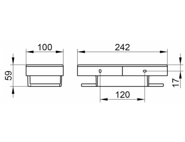 Полочка для душа 24,2x10 KEUCO SMART.2 14758010100 Хром Полочка для душа 24,2x10 KEUCO SMART.2 14758010100 Хром