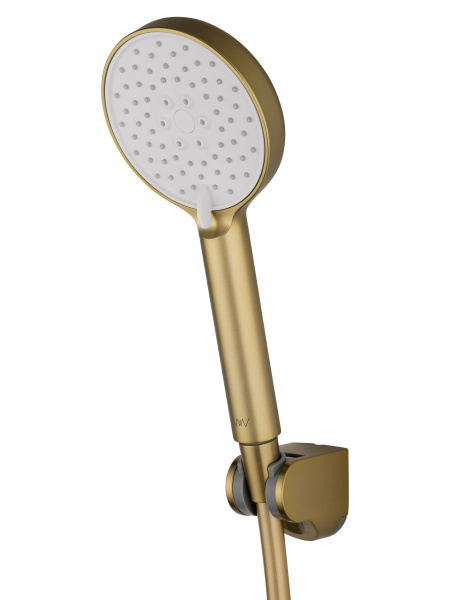 Смеситель для душа с термостатом и гарнитуром Wonzon & Woghand Inn 6 WW-B2029-A-BG золото брашированный