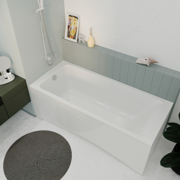 Ванна акриловая Radomir Агата 150x70 2-01-0-0-1-224Р белая пристенная с каркасом